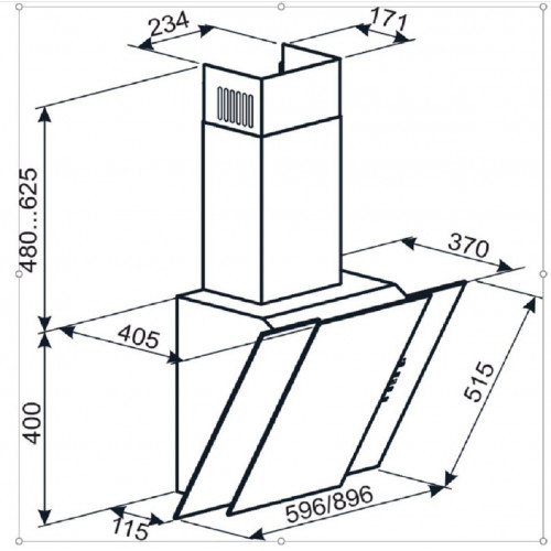 GURARI Elektro-Standherd GCH E 912 BL +GCH S 171 BL 90 Prime, Elektro Standherd 90 cm/ 8 Funktionen+Dunstabzugshaube 90 cm