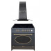 GURARI Elektro-Standherd GCH E 912 BL r+GCH T 465 IS 90 BL PRIME, Retro Elektro Standherd 90 cm/ Retro Range Coocker / 121L /Schwarz/ 8 Funktionen / Heißluft/ Grill/ 5 Hi-Light Kochzonen/ Zweikreiszone/Restwärmeanzeige/+Dunstabzugshaube 90 cm 1000m³/h Wan
