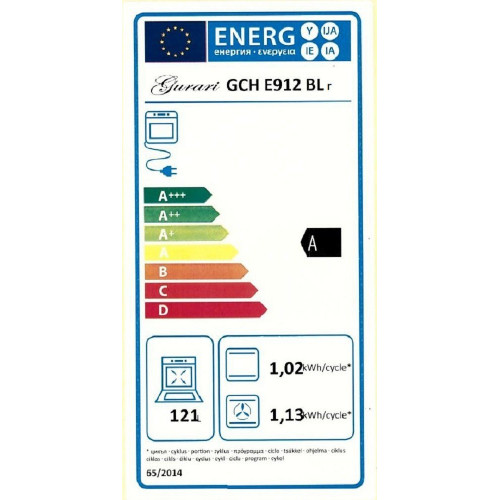 GURARI Elektro-Standherd GCH E 912 BL r, mit 1-fach-Teleskopauszug, Retro Elektro Standherd 90 cm/ Retro Range Coocker / 121L /Schwarz/ 8 Funktionen 