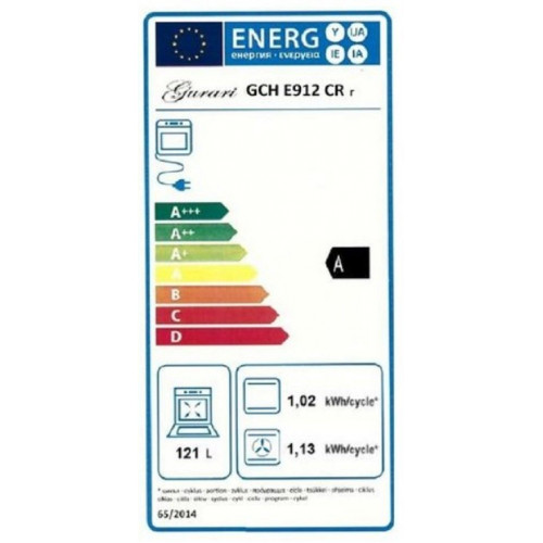 GURARI Elektro-Standherd GCH E 912 Cr r+GCH C 046.WH 9, Retro Elektro Standherd 8 Funktionen+Dunstabzugshaube 90 cm
