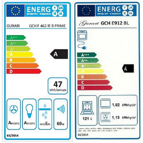 GURARI Elektro-Standherd GCH E 912 BL+GCH 462 IS 9 Prime, Elektro Standherd 90 cm/ Schwarz/ Range Coocker / 121L /Edelstahl/ 8 Funktionen / Heißluft/ Grill/ 5 Hi-Light Zonen/ Zweikreiszone/Restwärmeanzeige/+Edelstahl Dunstabzugshaube 90 cm/ Schwarz Glas P