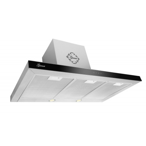 GURARI Elektro-Standherd GCH E 912 BL+GCH 462 IS 9 Prime, Elektro Standherd 90 cm/ Schwarz/ Range Coocker / 121L /Edelstahl/ 8 Funktionen / Heißluft/ Grill/ 5 Hi-Light Zonen/ Zweikreiszone/Restwärmeanzeige/+Edelstahl Dunstabzugshaube 90 cm/ Schwarz Glas P
