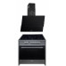 GURARI Elektro-Standherd GCH E 912 BL+ GCH 268 BL 9 Prime, Elektro Standherd 90 cm/ 121L / 8 Funktionen +Dunstabzugshaube 90cm