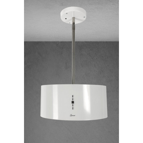 GURARI Inselhaube GCH I 237 50 WH, Umluft Lampen Inselhaube, Insel Dunstabzugshaube 50cm,  860m³/h