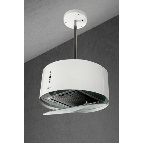 GURARI Inselhaube GCH I 237 50 WH, Umluft Lampen Inselhaube, Insel Dunstabzugshaube 50cm,  860m³/h