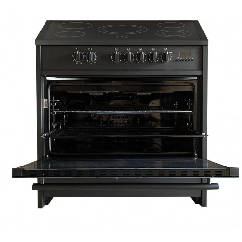 GURARI Elektro-Standherd GCH E 912 BL+GCH 462 BL 9 Prime, Elektro Standherd 90 cm/ Schwarz/ Range Coocker / 121L /Edelstahl/ 8 Funktionen / Heißluft/ Grill/ 5 Hi-Light Zonen/ Zweikreiszone/Restwärmeanzeige/+Dunstabzugshaube 90 cm/ Schwarz- Schwarz Glasfro GURARI Elektro-Standherd GCH E 912 BL+GCH 462 BL 9 Prime, Elektro Standherd 90 cm/ Schwarz/ Range Coocker / 121L /Edelstahl/ 8 Funktionen / Heißluft/ Grill/ 5 Hi-Light Zonen/ Zweikreiszone/Restwärmeanzeige/+Dunstabzugshaube 90 cm/ Schwarz- Schwarz Glasfro