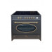 GURARI Elektro-Standherd GCH E 912 BL r+GCH S 171 90 BL PRIME, Retro Elektro Standherd 8 Funktionen+Dunstabzugshaube 90 cm