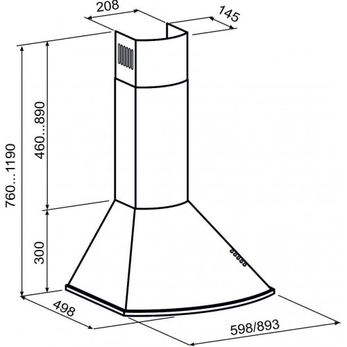 GURARI Elektro-Standherd GCH E 912 BL +GCH 046 BL 9., Elektro Standherd 90 cm/ 8 Funktionen+Dunstabzugshaube 90 cm