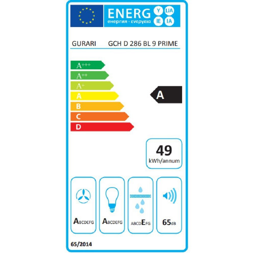GURARI Kopffreihaube GCH 286 Bl 9 Prime, Dunstabzugshaube 90 cm, 1000m³/h