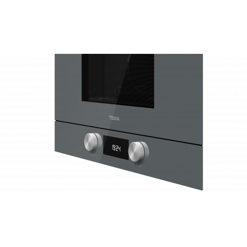 Teka ML8220BISLST Einbau-Mikrowelle mit Grill und Keramikbodenplatte,22 Liter, Stone grey